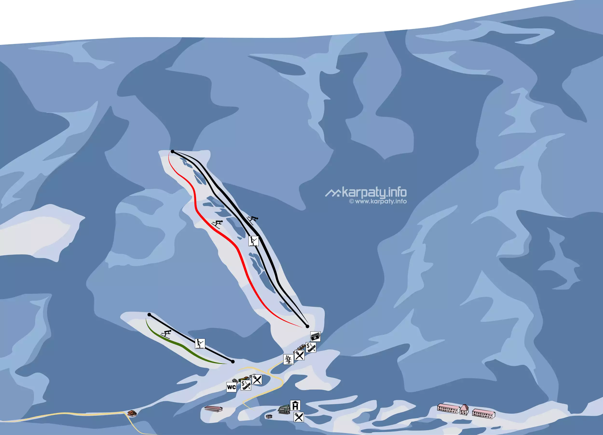 Карта спусків Синяк