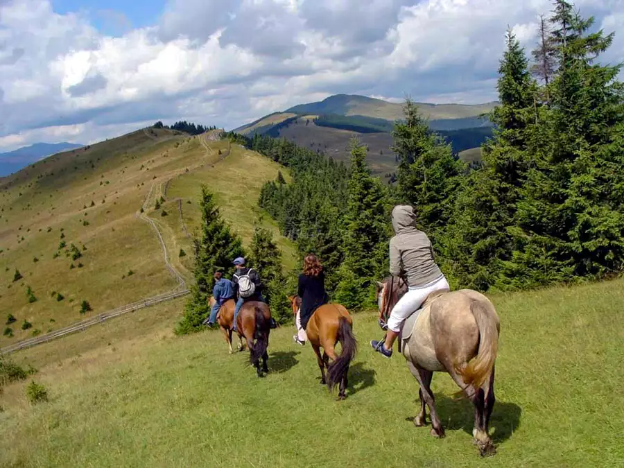 Катання на конях у Воловці