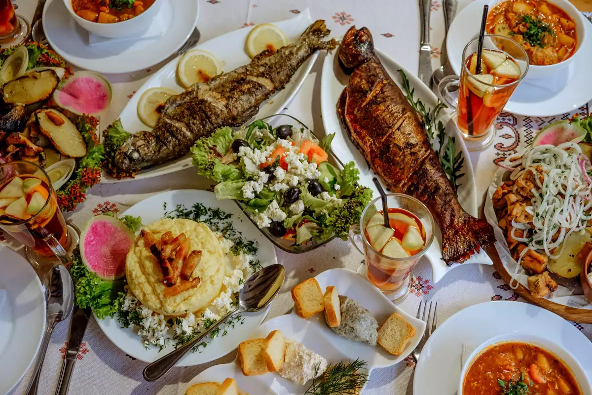 Restaurant im Hotel “Kateryna”.